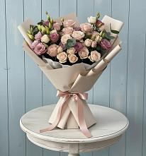 Букет цветов из:  Розы и Лизиантусы в Новое ступино