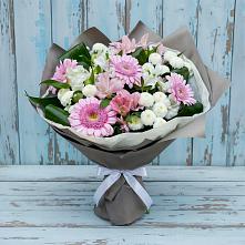 Букет цветов из:  Герберы, Альстромерии и Хризантемы #REPLACE_PRED# Новое ступино