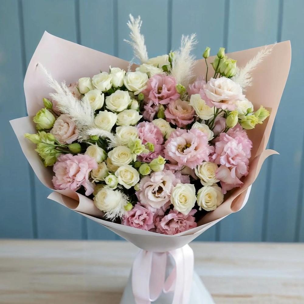 Букет цветов из: Альстромерии и Розы в Новое ступино