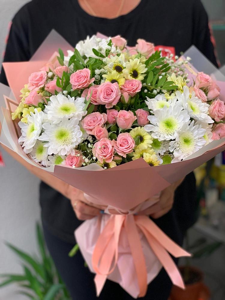 Букет цветов из: Розы и Хризантемы в Новое ступино