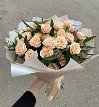 Букет Кремовые розы Латте в Новое ступино