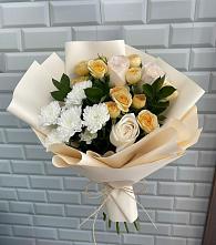 Букет цветов из:  Розы и Хризантемы #REPLACE_PRED# Новое ступино