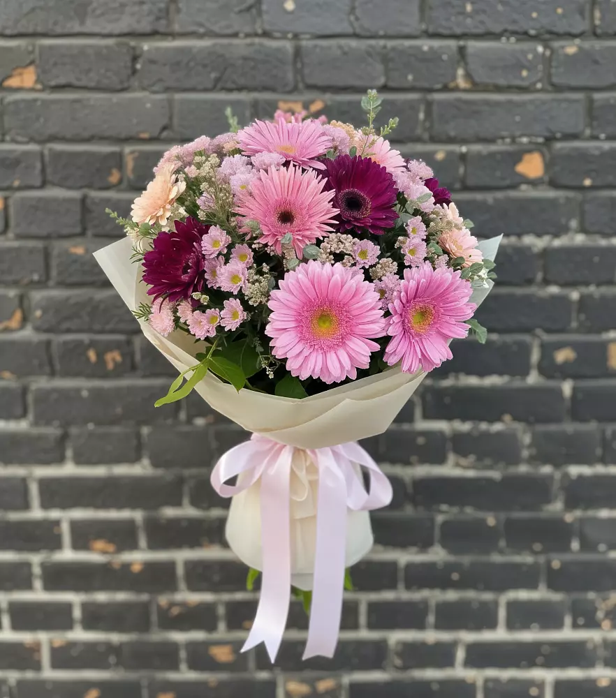 Букет цветов из: Герберы и Хризантемы в Новое ступино