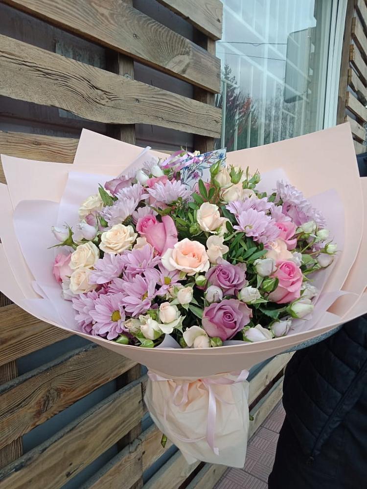 Букет цветов из: Розы и Хризантемы в Новое ступино