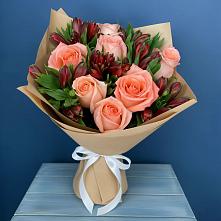 Букет цветов из:  Розы и Альстромерии #REPLACE_PRED# Новое ступино