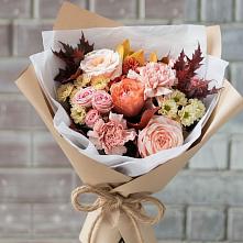 Букет цветов из:  Гвоздики, Хризантемы и Розы в Новое ступино