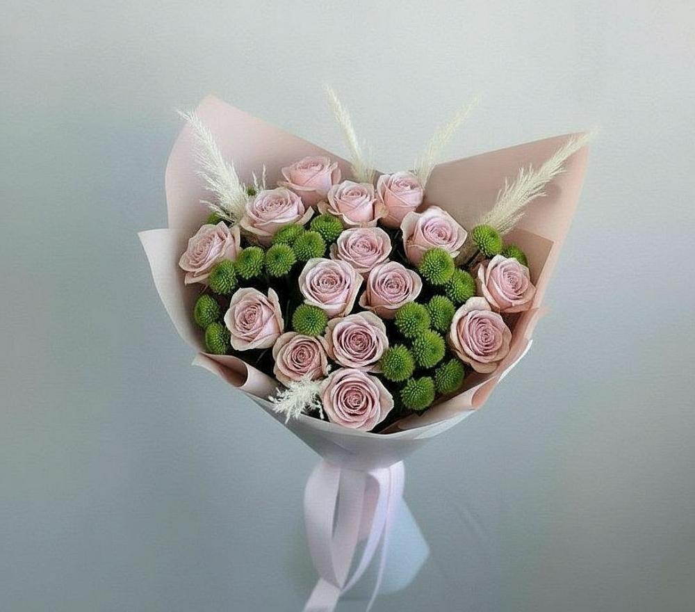 Букет цветов из: Розы и Хризантемы в Новое ступино