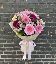 Букет цветов из:  Герберы и Хризантемы в Новое ступино