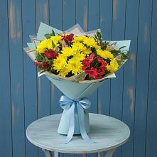Букет цветов из:  Альстромерии и Хризантемы в Новое ступино