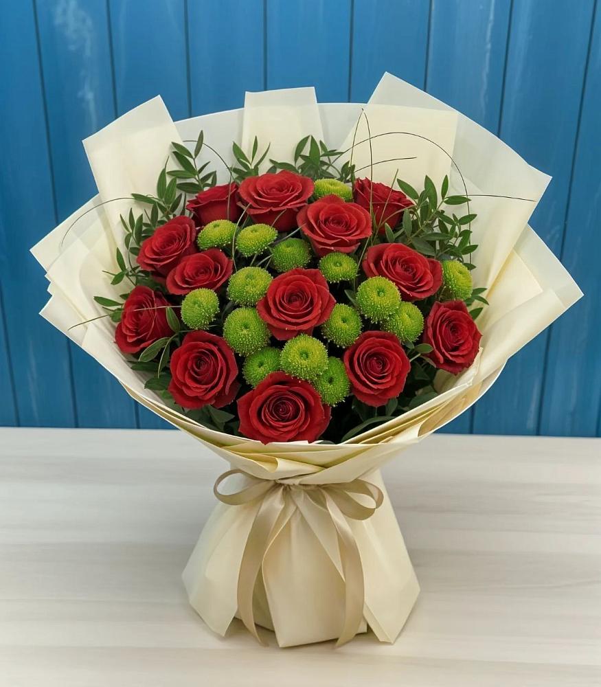 Букет цветов из: Розы и Хризантемы в Новое ступино