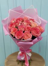 Букет 15 Розовых роз Равель в Новое ступино