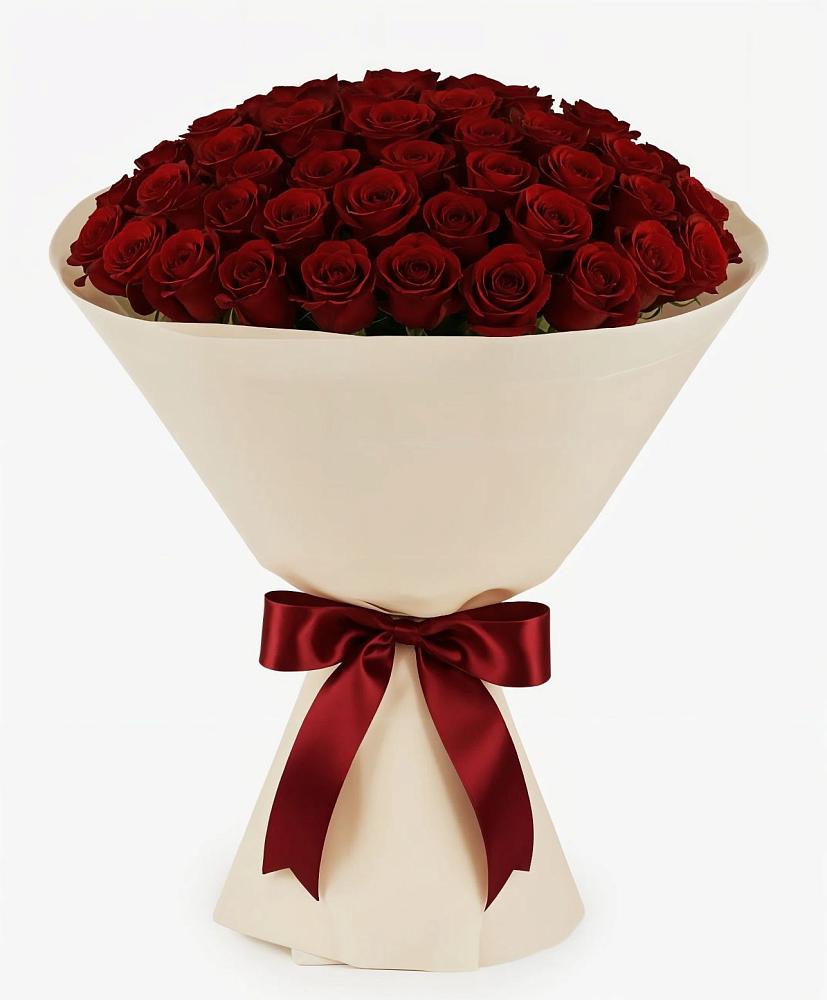 Букет 101 Бордовая роза Блэк Бакарра в Новое ступино