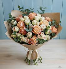 Букет цветов из:  Альстромерии и Розы в Новое ступино