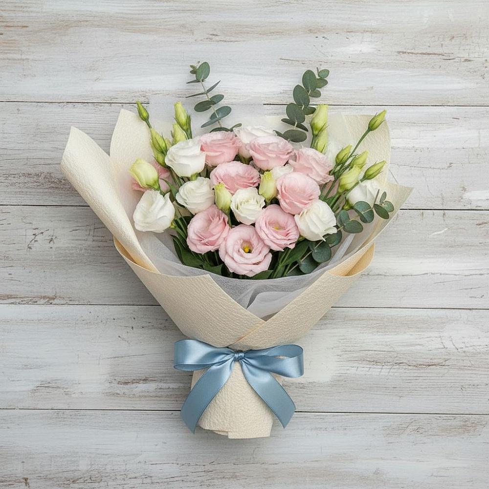 Букет цветов из: Лизиантусы в Новое ступино